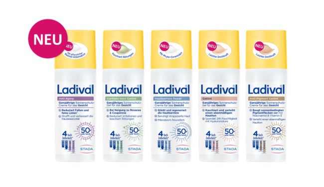 Neu von Ladival® - Aus zwei mach eins: individuelle Gesichtspflege und zuverlässiger Sonnenschutz in einem