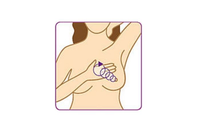 Brust abtasten - 4. Schritt