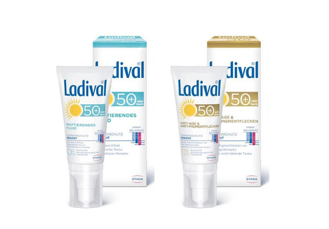 Schutz vor vorzeitig sonnenbedingter Hautalterung und Tagespflege zwei neue Gesichtsprodukte von Ladival